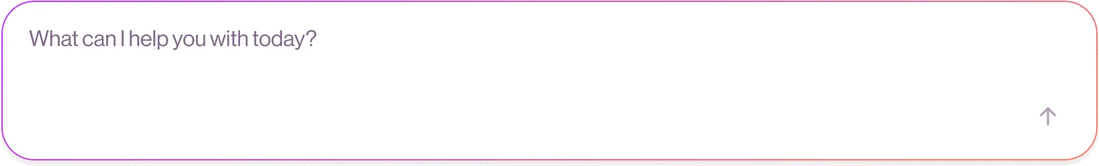 AI chat box asking what it can help with