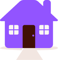 Small purple house illustration