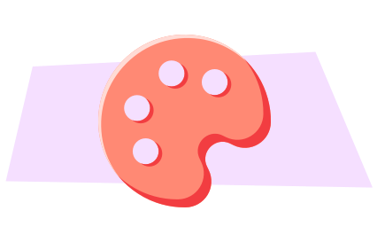 Design icon on a lilac card